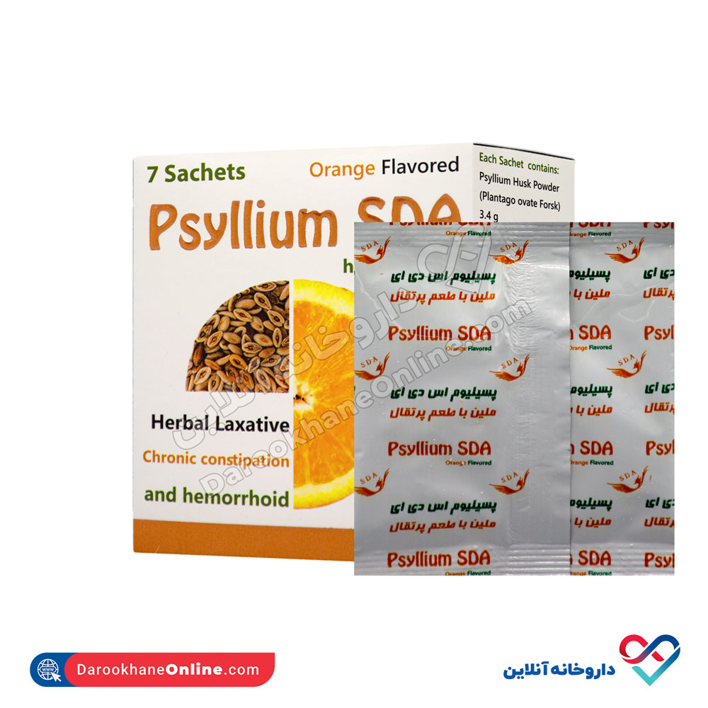 تصویر ساشه پسیلیوم اس دی ای پرتقال سیمرغ دارو عطار 7 عددی